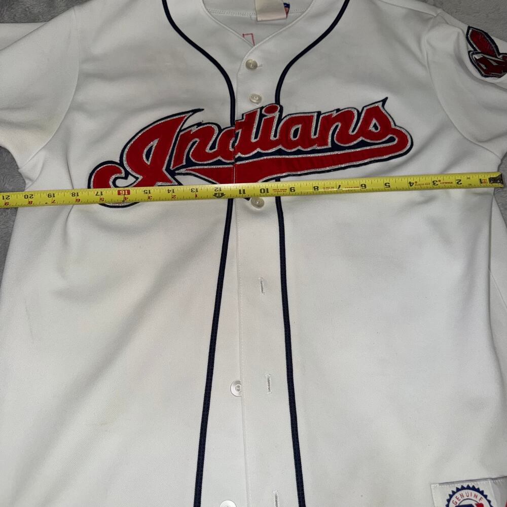 Cleveland Indians Belliard #20 Majestic Jersey Mens M White Home MLB - Picture 6 of 10